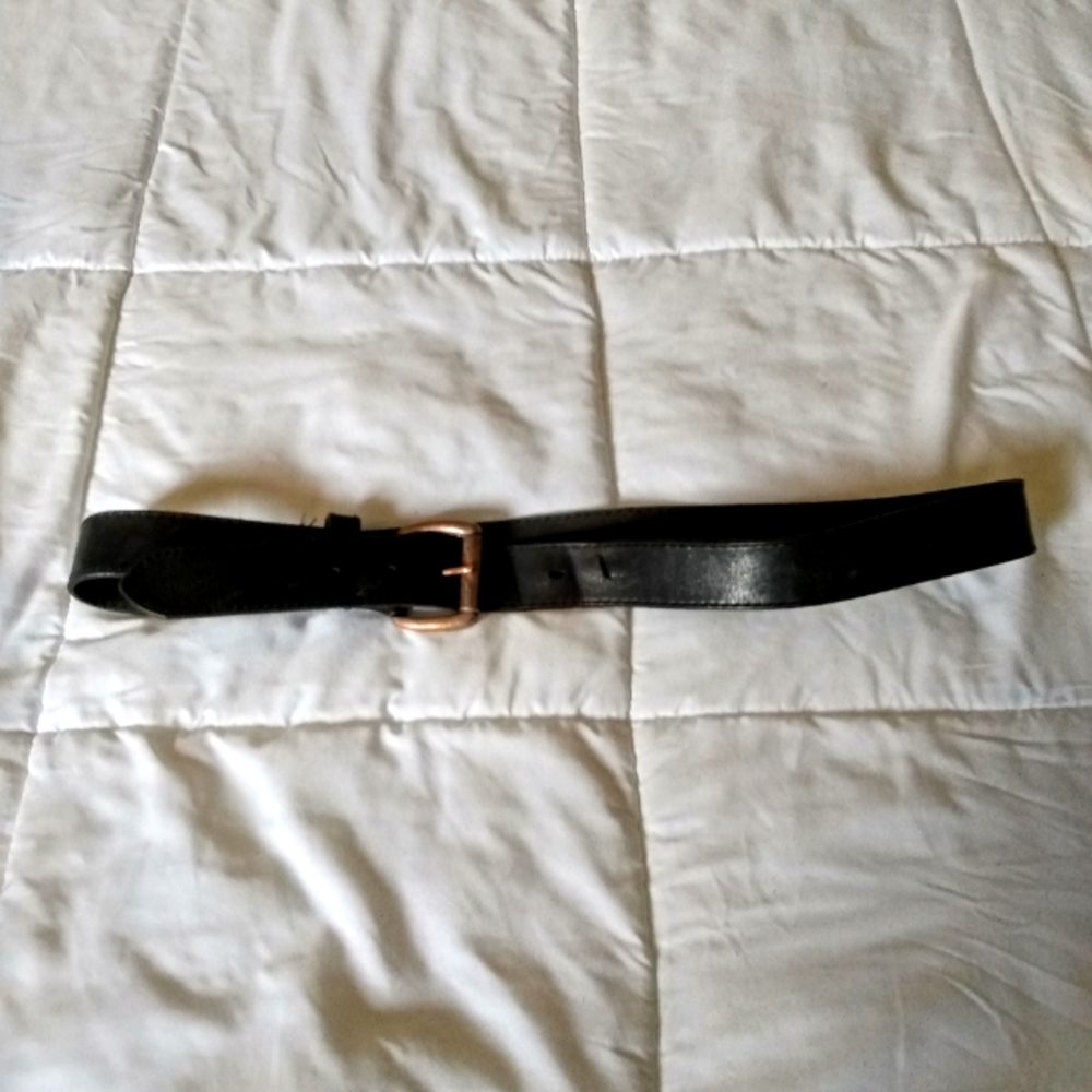 Black leather belt